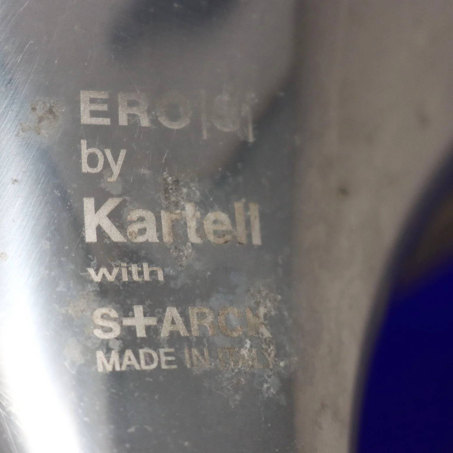 Kartell Eros chairs designed by Philippe Starck, aluminium, Italy, 1990s.