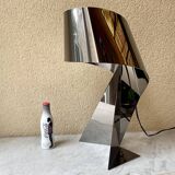 Ribbon salon lamp design Claire Norcross limited edition chrome brown