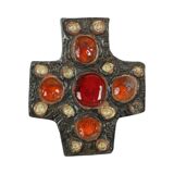 Small Cross Crucifix Pottery Perignem Amphora Style