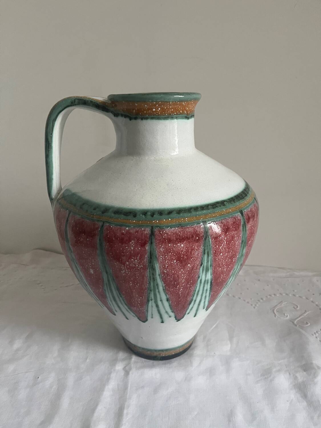 Ancient ceramic pitcher vase