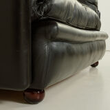 Poppy 2-seater leather sofa by Tito Agnoli for Poltrona Frau, 1970s