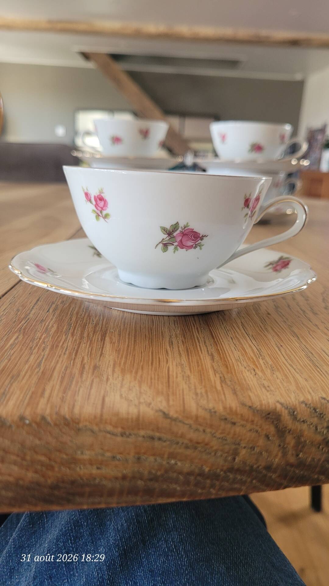 5 cups and saucers Seltmann Weiden Bavaria Model Nora