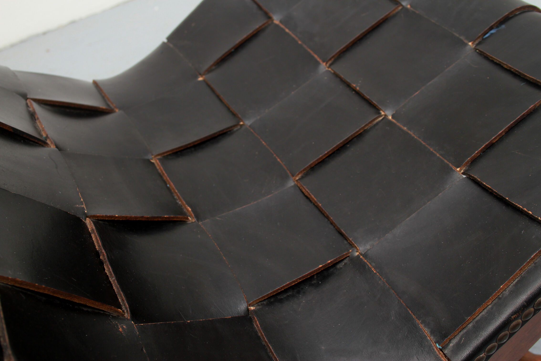 1950s chair in leather, Pierre Lottier