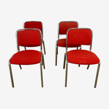 Lot de 4 chaises visiteur