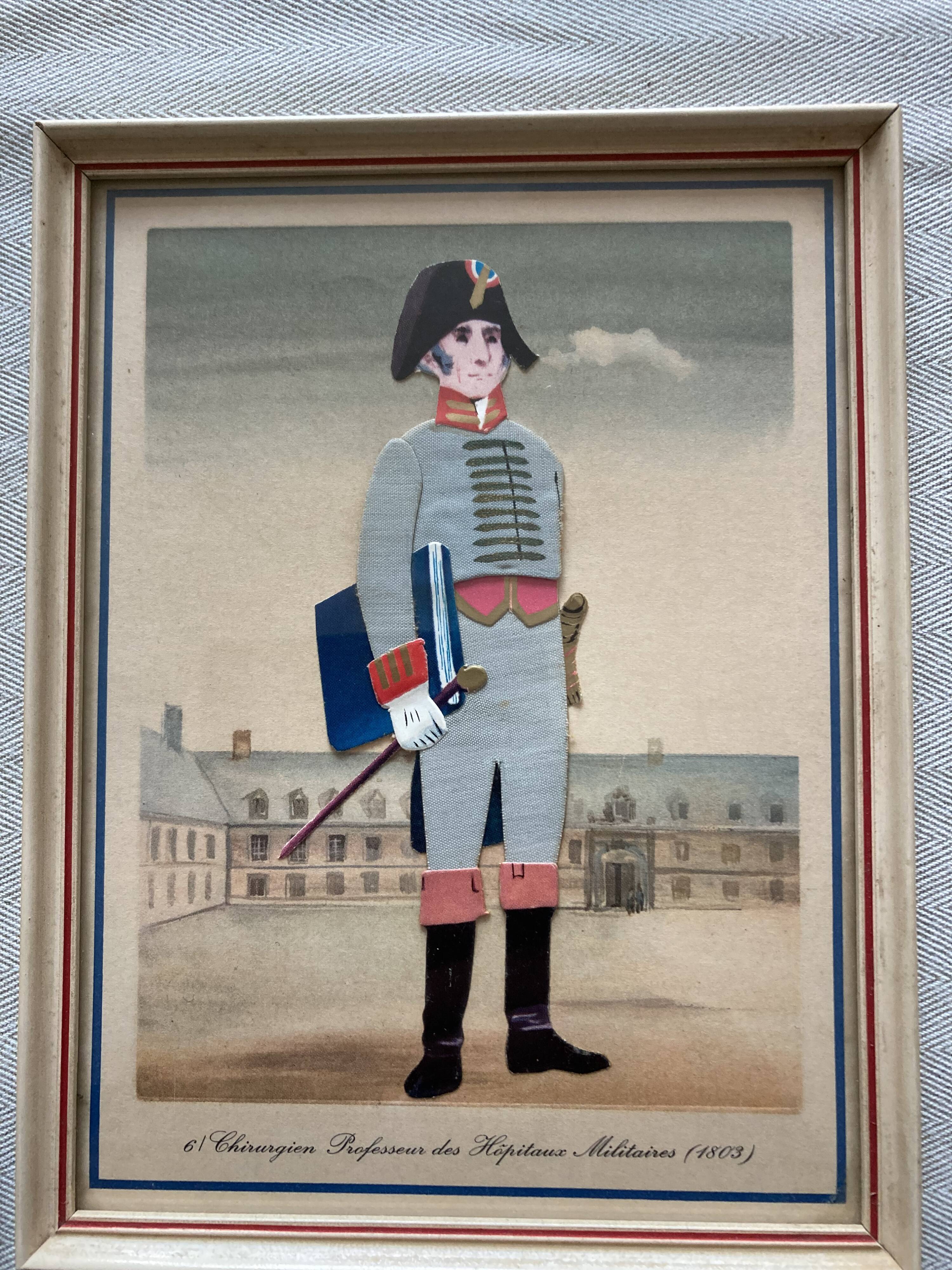 Collection 5 relief maps of military doctors' costumes