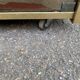 Vintage 70s TV cabinet Hi-Fi brass smoked glass on wheels Hollywood Reg