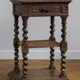 Renaissance style display table in solid oak