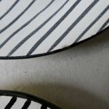 Set of 6 flat ceramic plates, free form, 50s