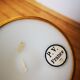 Vintage glass cut with white brass opaline