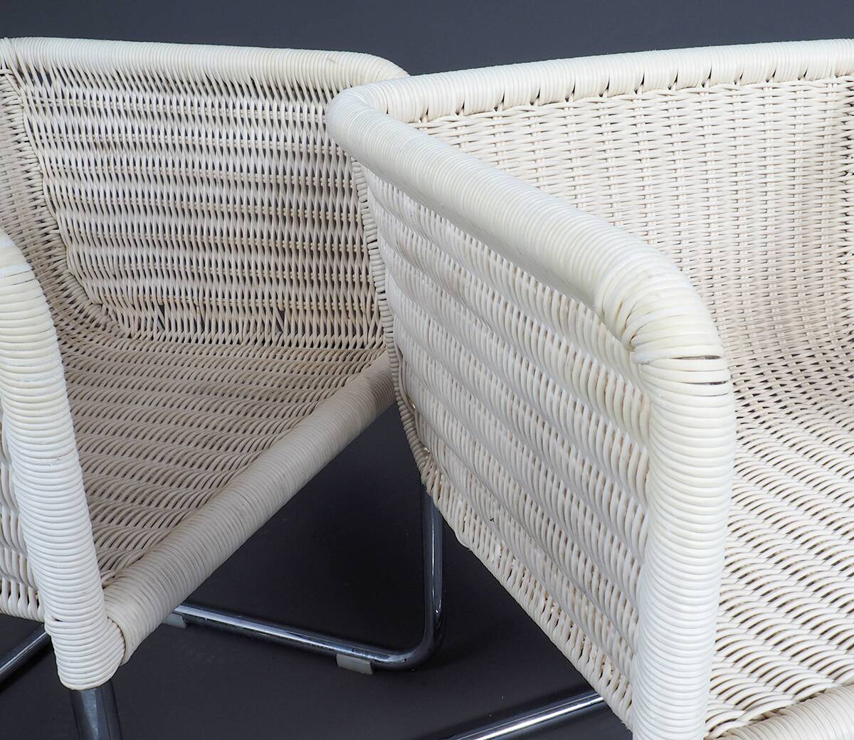 Chaises cantilever blanches Tecta D43, années 1980, lot de 4