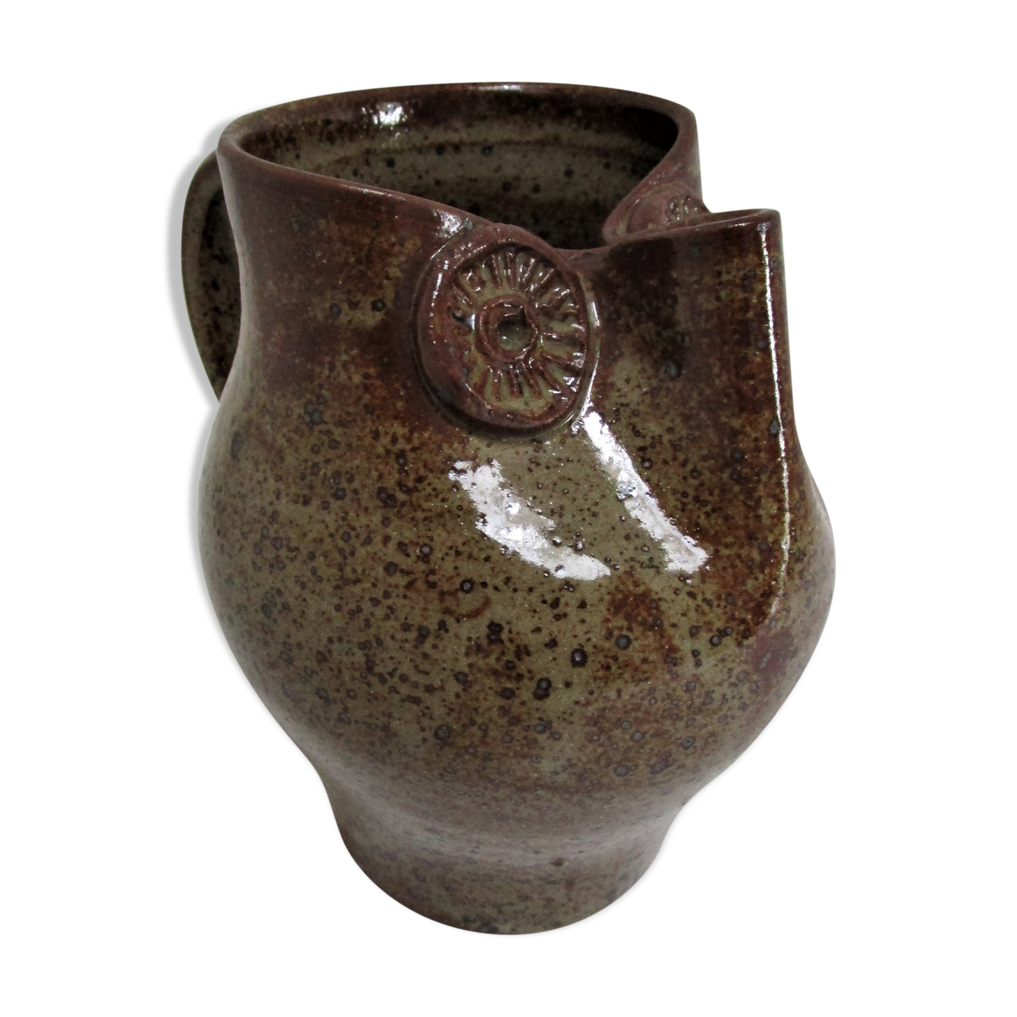 Vintage zoomorphic sandstone pitcher