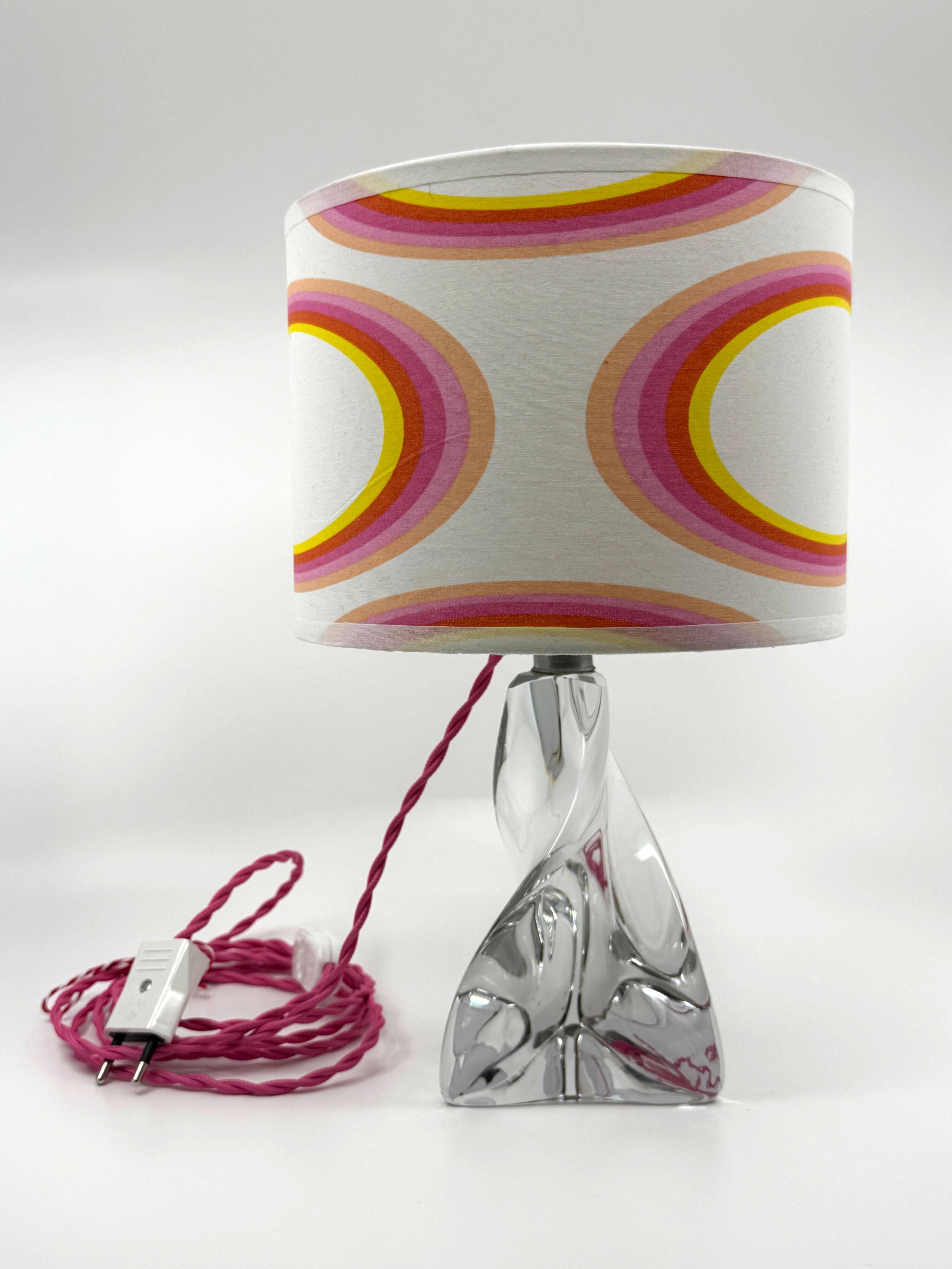 Lamp • Lorraine Crystal • France • 1950 • Custom lampshade