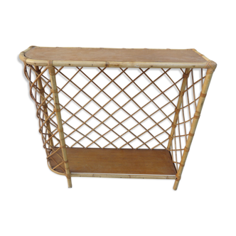 Rattan shelf cabinet