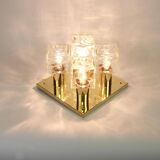 Large glass ice chandelier from Murano by Kalmar, Austria, 1960s.