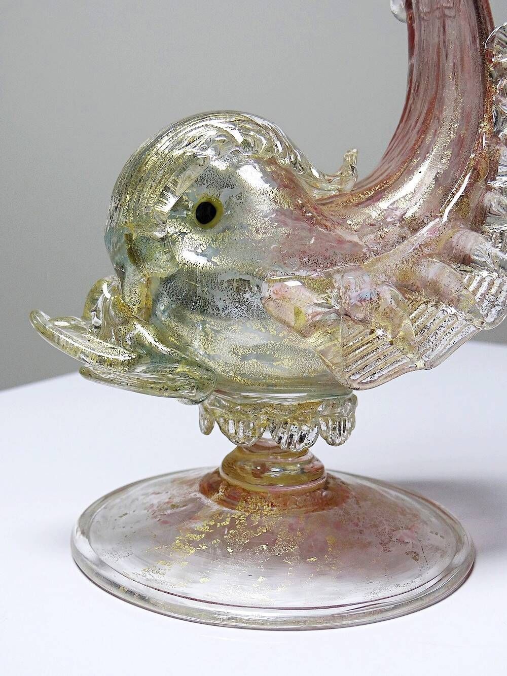 Dolphin ewer by Antonio Salviati in Murano glass, 19th century