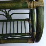 Vintage rattan magazine rack