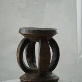 African Dogon stool from the mid-20th century, hand-carved in wood, Wabi-Sabi style.