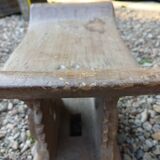 2 African carved wooden stools