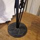 Lampe a poser vintage art déco 1930 pâte de verre et fer forgé