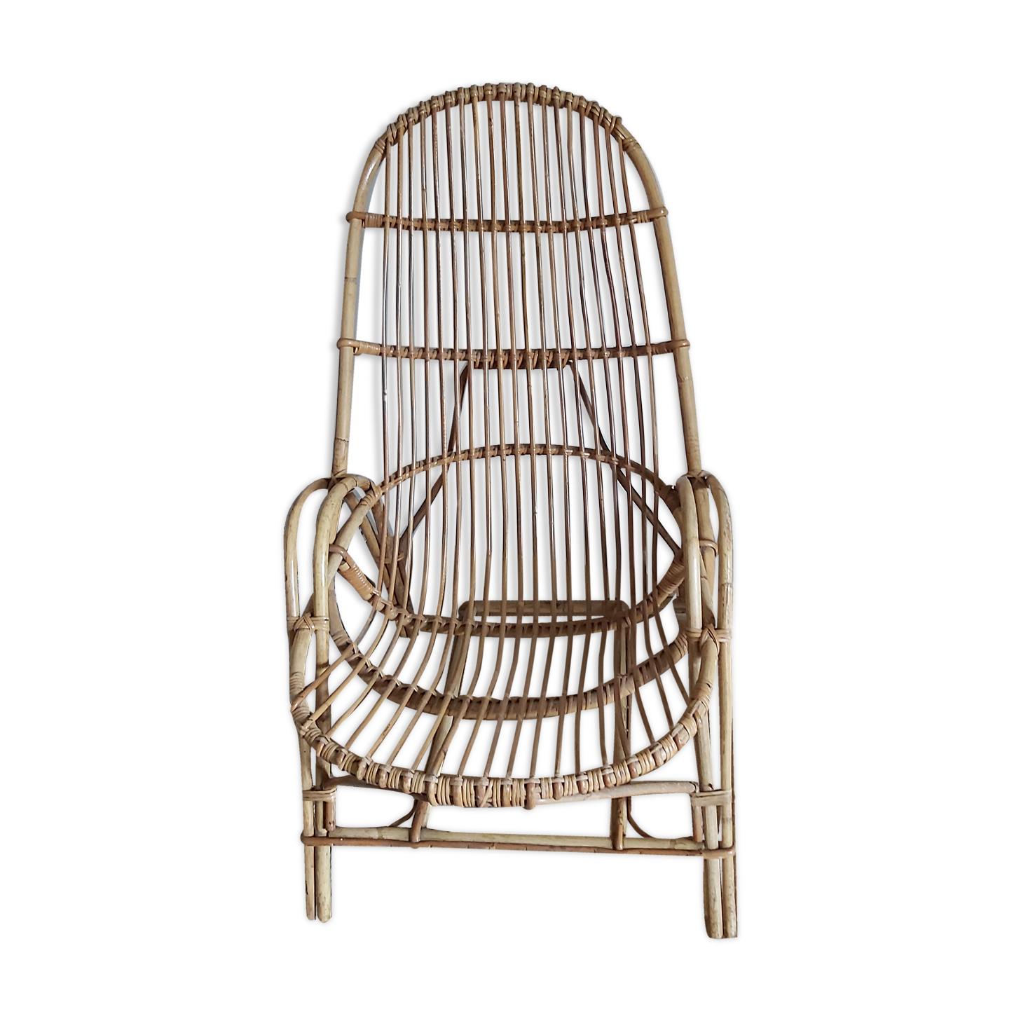 Vintage rattan armchair
