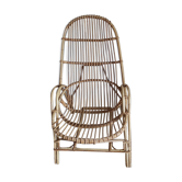 Fauteuil en rotin vintage