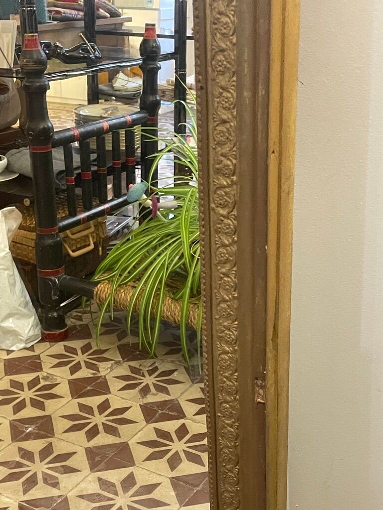 Old gilded wood mirror 115x74cm