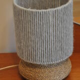 Rafia and wool lamp