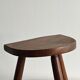 Tabouret tripode bois verni ancien