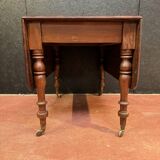 Folding and extendable mahogany table