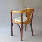 Thonet Art Deco armchair 1930, No. A 967 F, leather saddle.