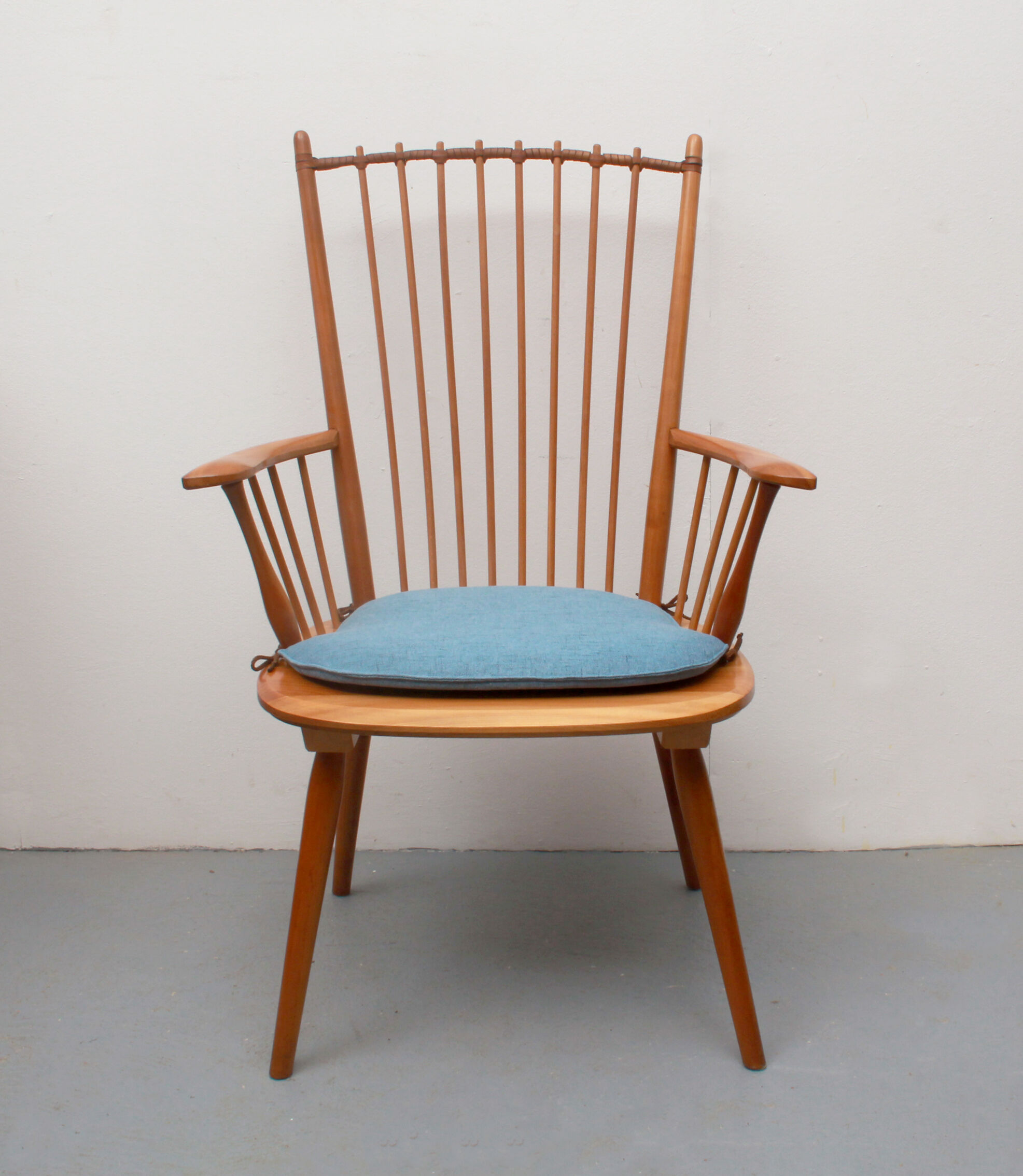 1950s armchair cherrywood, Albert Haberer