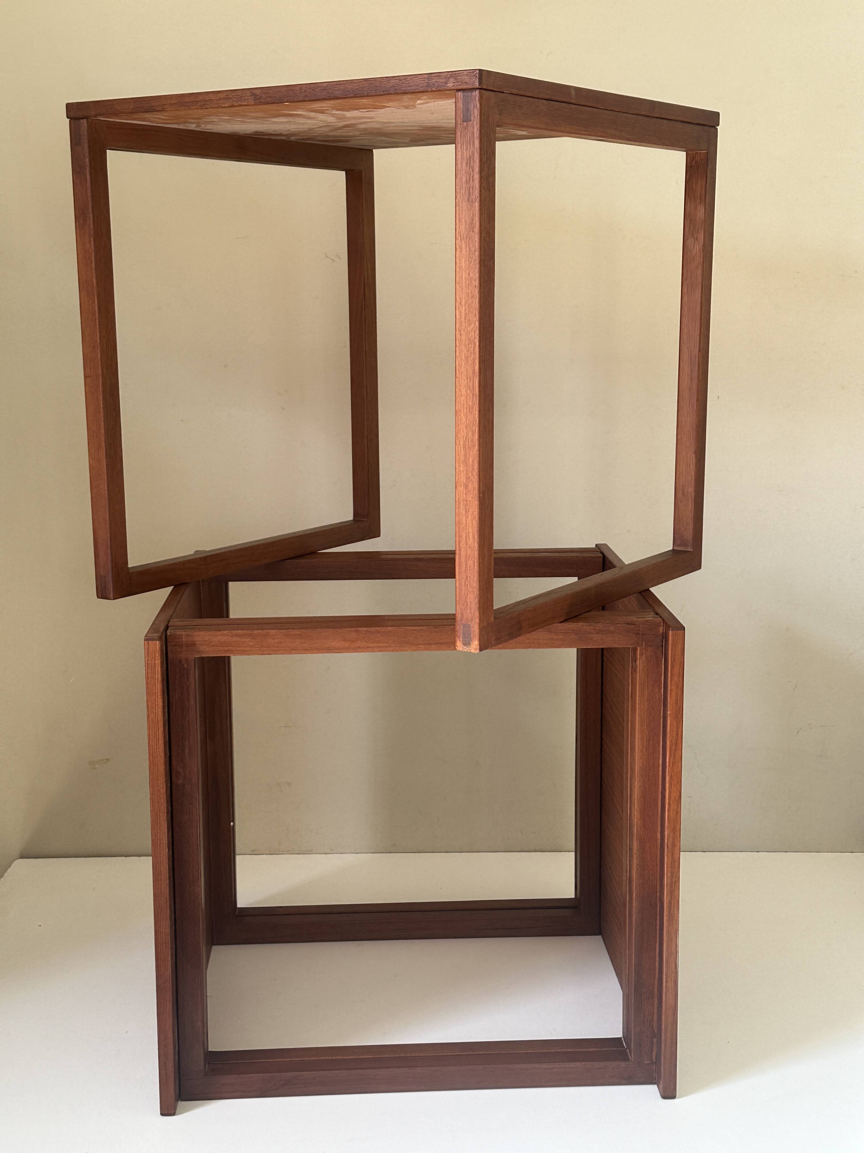 Tables encastrables teck kai kristiansen design années 60