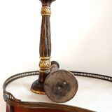 Pair of vintage gilded wood candlesticks