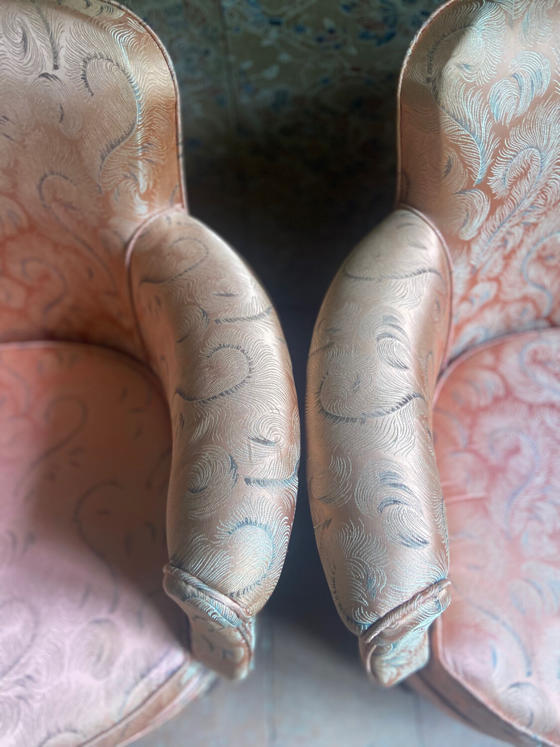 Pair of toad armchairs