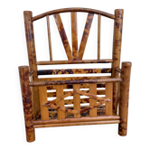 Vintage bamboo tiger wall shelf from the 70s.
