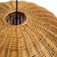 Very rare original XXL rattan ball pendant lamp | Mid Century Modern | Ø 66