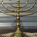 7-branch chandelier, in gilded brass, signed Wainberg.