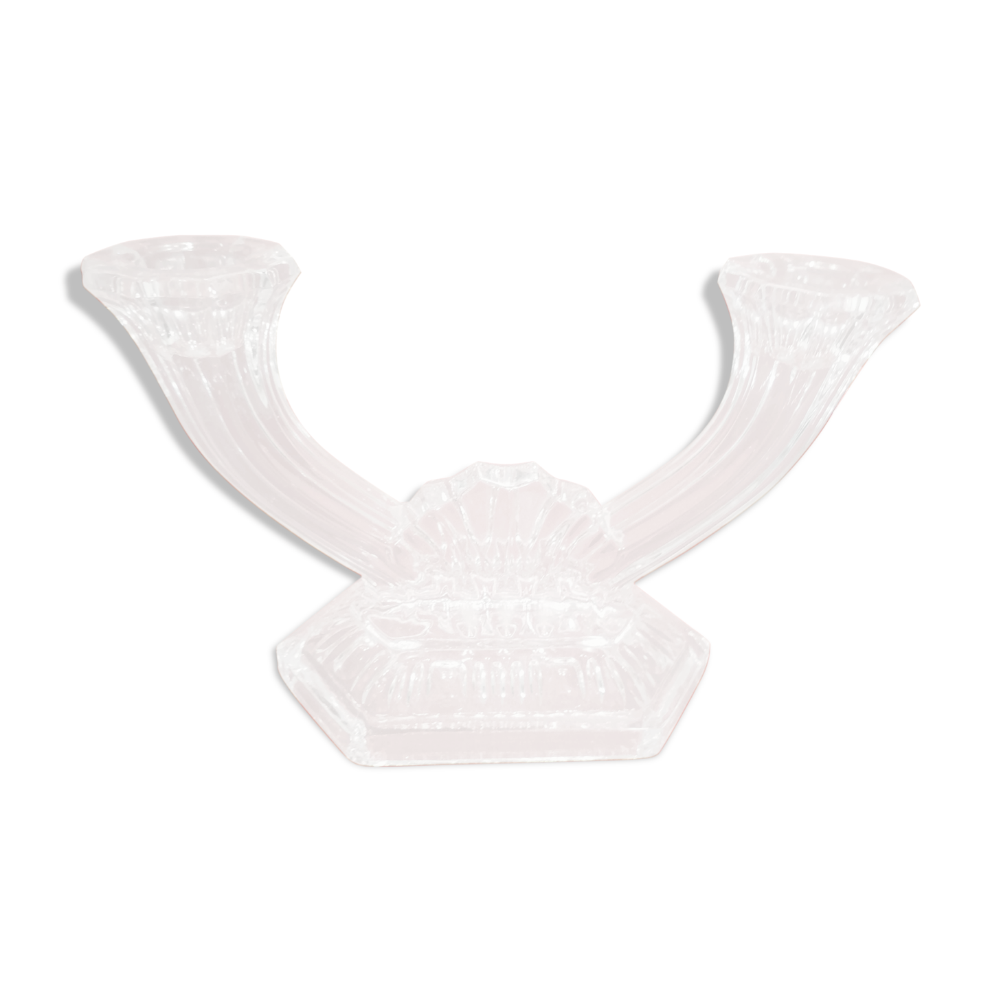 Double glass candle holder