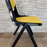 6 back chairs Emilio Ambasz & Giancarlo Peretti, yellow armchair