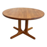 Ronde 1x verlengbare deense teak  Dyrlund eettafel 'Ommel'