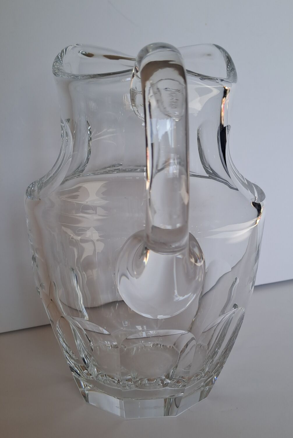 Moser signed crystal pitcher