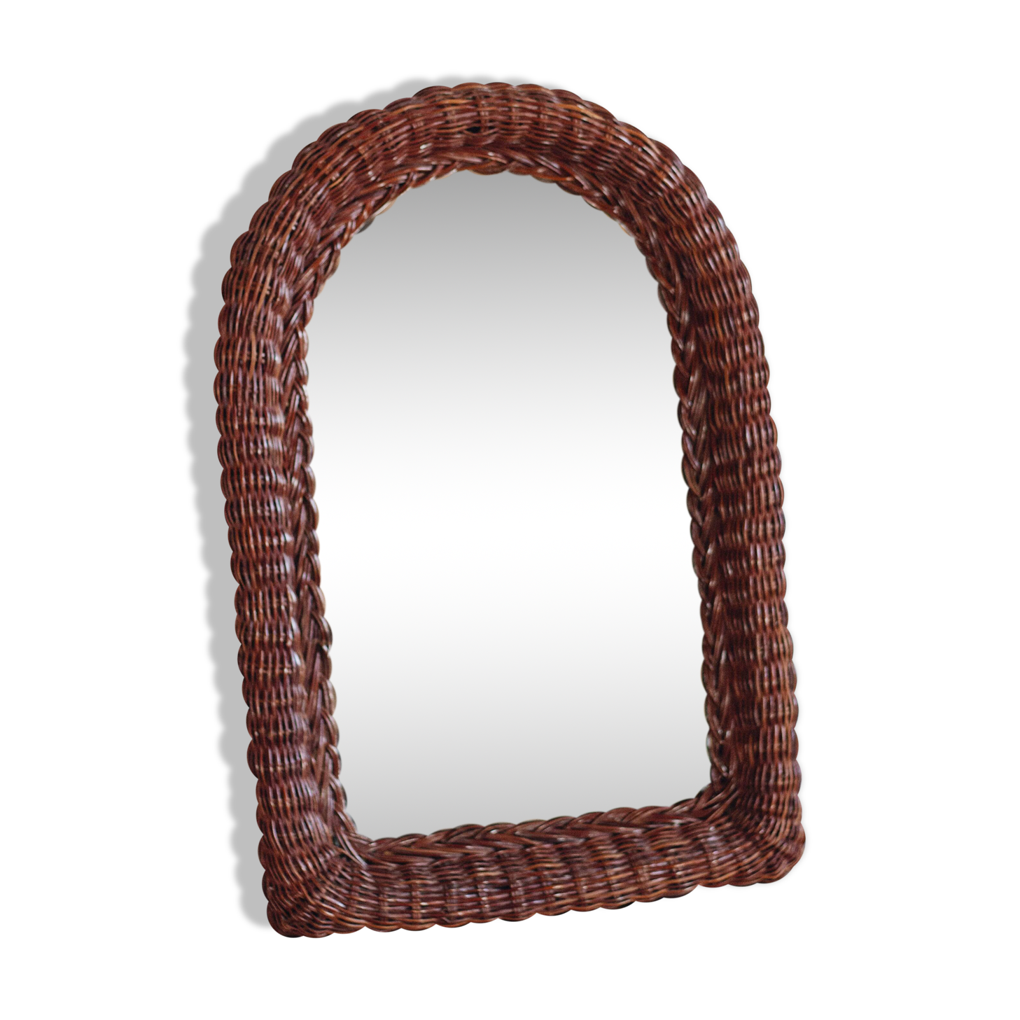 Spanish wicker mirror, 1960
