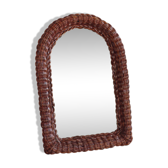 Miroir en osier espagnol, 1960
