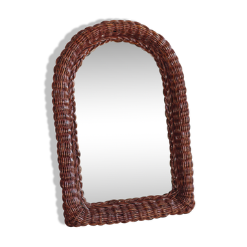 Spanish wicker mirror, 1960