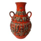 Jasba vase in orange ceramic