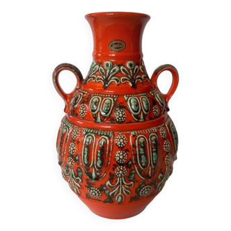 Jasba orange ceramic vase