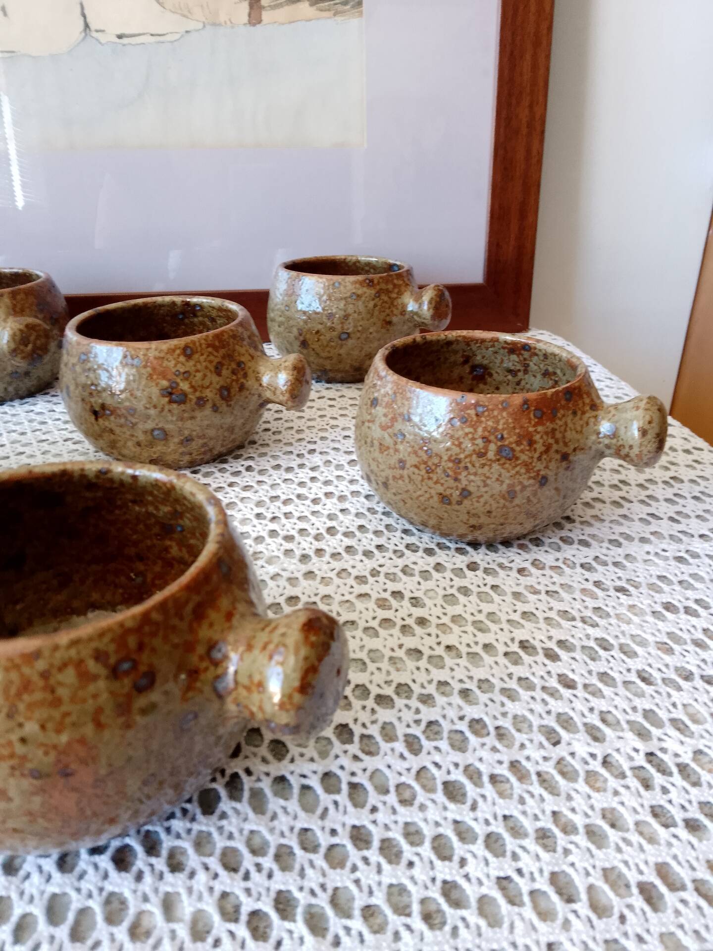 Vintage soup service in pyrite stoneware