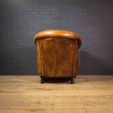 Vintage armchair cuir de mouton