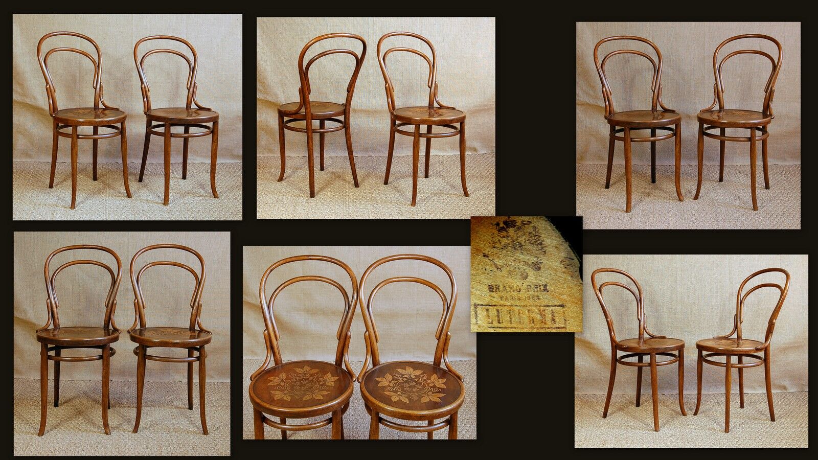Paire de chaises bistrot 1900 n°14 luterma
