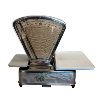 Ancienne balance de boucher testut / millot inox